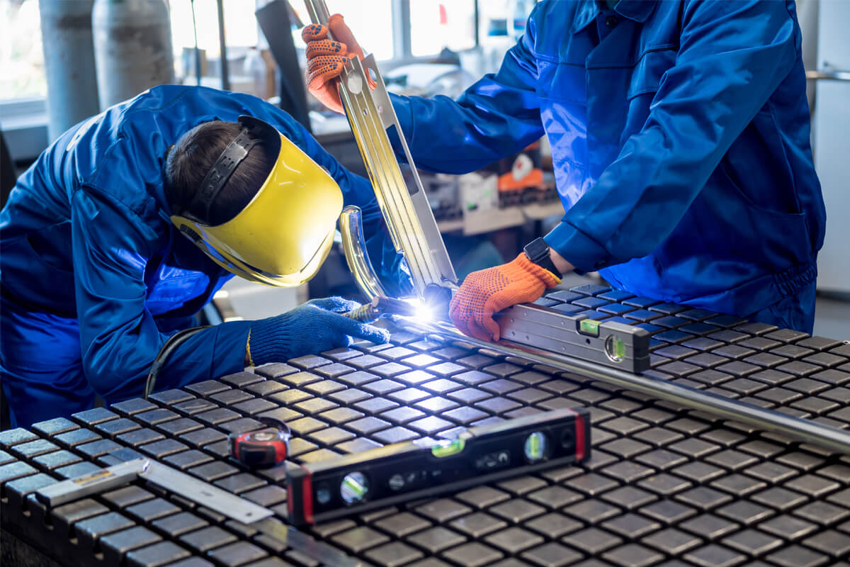 Welding and polishing